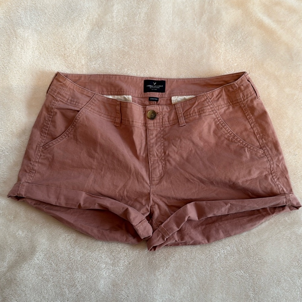 American Eagle twill shortie shorts